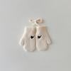 Korean Children's Gloves Autumn Winter New Solid Color Simple Warm Bag Finger Neck Baby Gloves Kids Mittens Accessories
