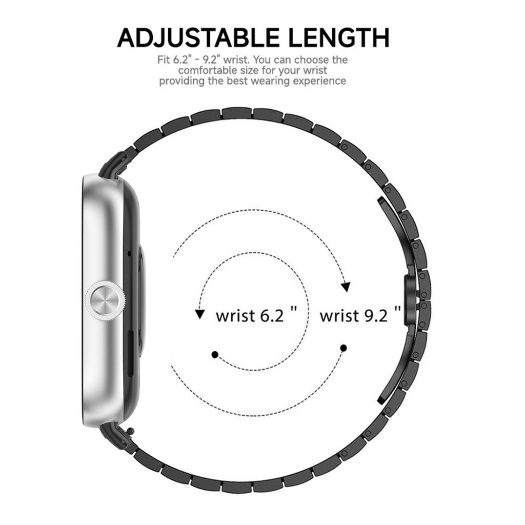 Bracelet en Acier Inoxydable Pour Xiaomi Mi Band 9 Pro 8 Pro Bracelet Métal Business Pour Redmi Watch 4/5 Accessoires de Bracelet Correa