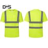 Men Reflective Clothes O-Neck Short Sleeve High Visibility T-Shirt with Mesh Panels Industrial Workwear