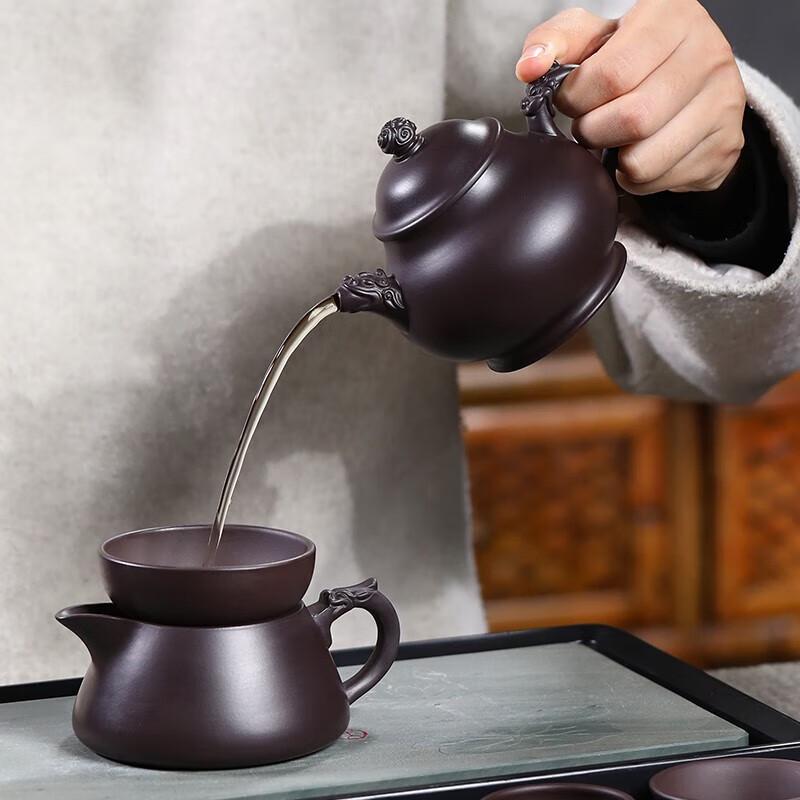 Fan Linqiang Pan-style Zisha Teapot Tea Set
