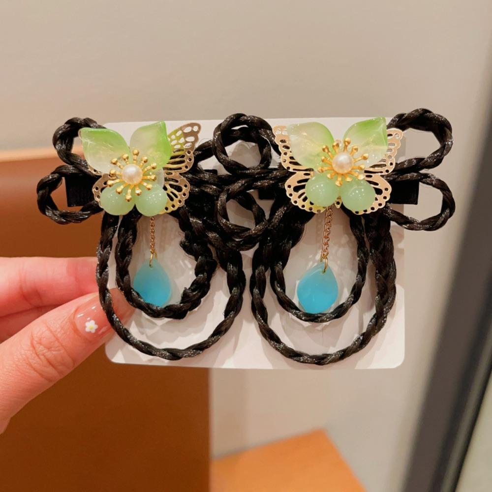 Tassels Chinese New Year Headwear Red Ancient Style Hairpin Lovely Hanfu Hair Sticks  Baby