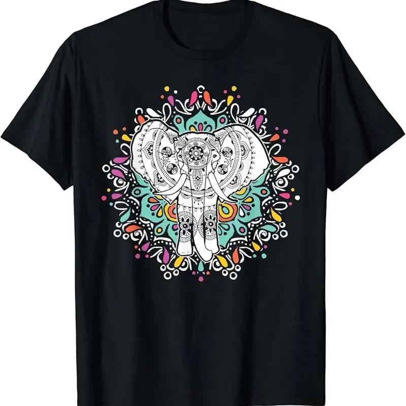 Elephant Henna Artistic Wildlilfe Gift T-Shirt