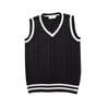 In-Stock Academy British Style JK Unisex Cable Knit V-Neck Color Block Sweater Vest