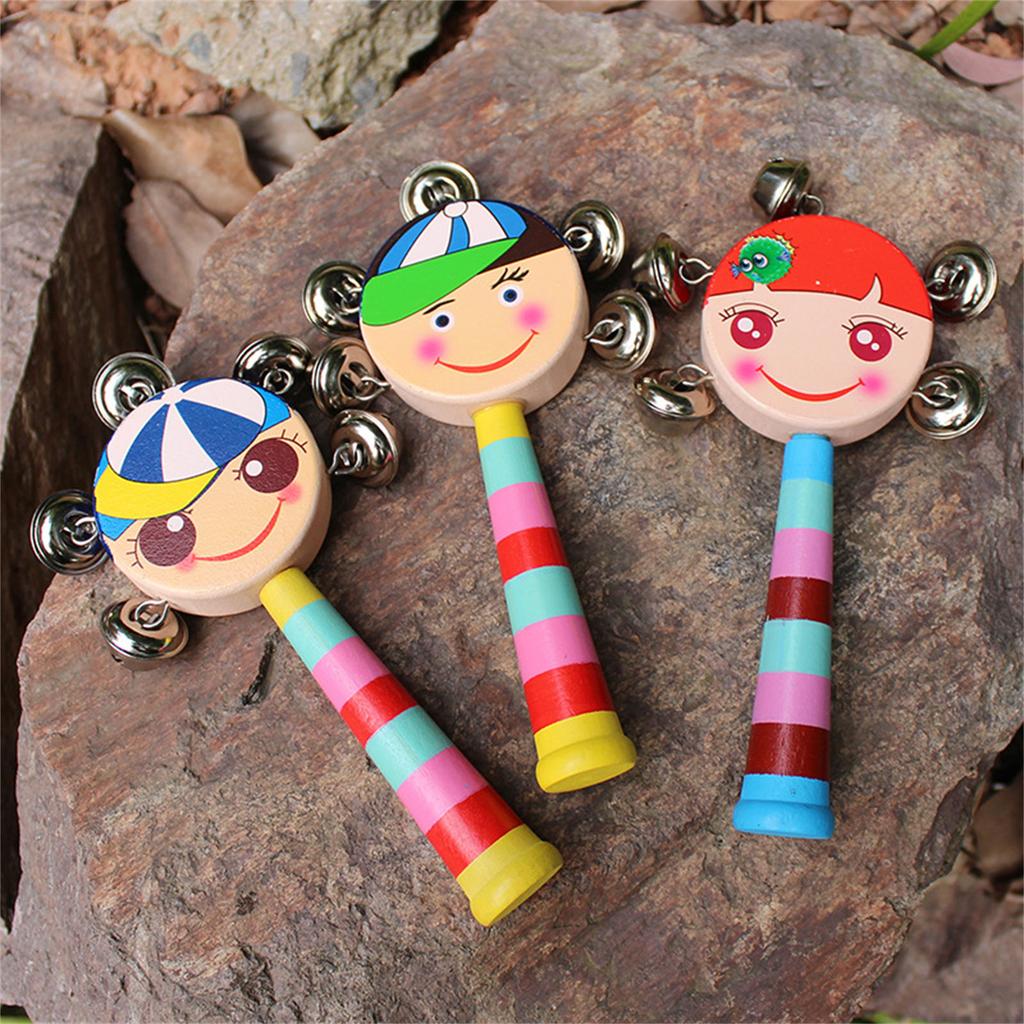 Pack Of 6 Cartoon Rattle Drum Toy For Babies Promoting Sensory Auditory Development And Hand Coordination For Easy Grip