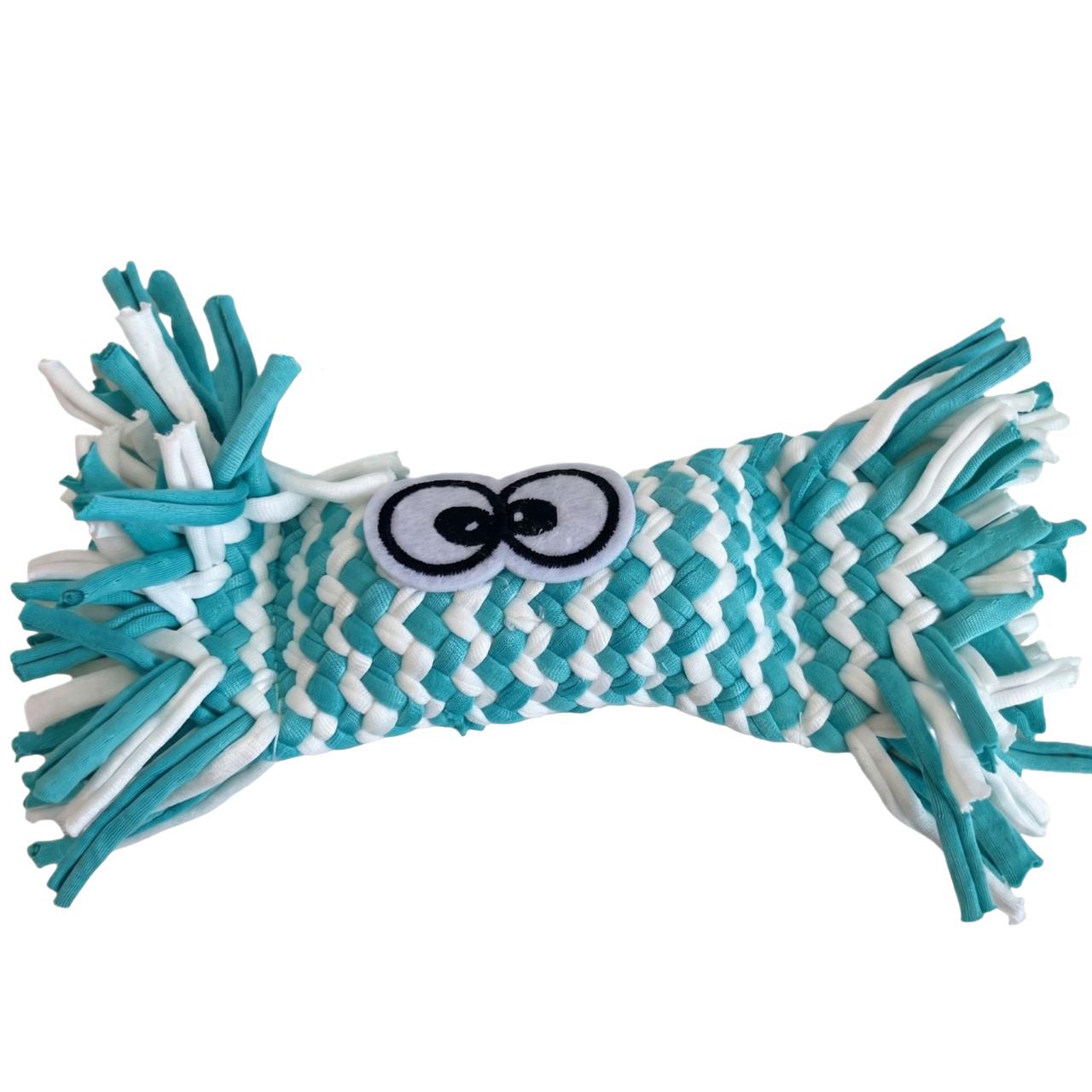 

Durable Woven Dog Chew Toy with Squeaker for Teeth Cleaning Interactive Training and Playtime Suitable for Small and Medium Dogs one size зелёный