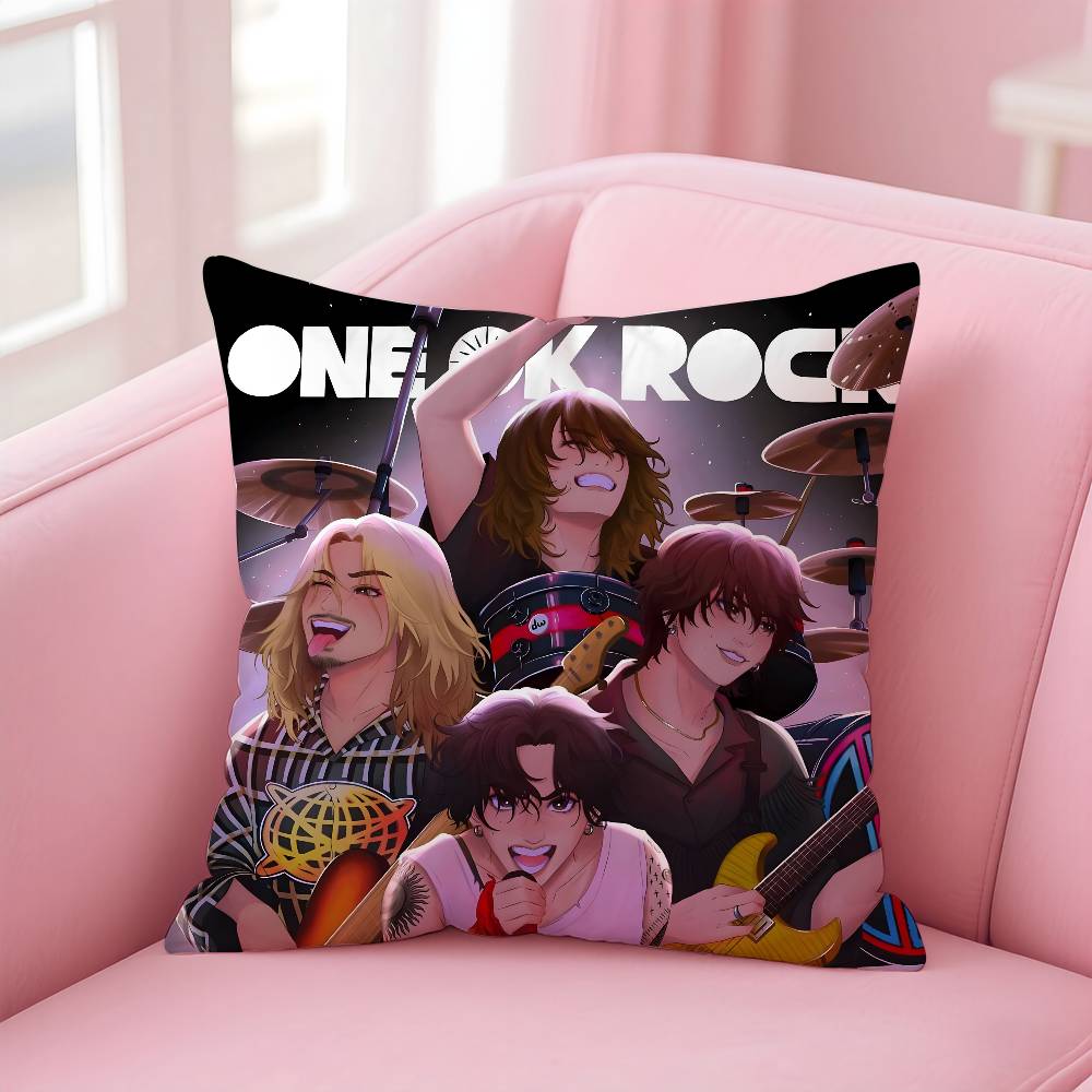 One Okband O-One Ok R-Rock Ambitions Pillow Case Pattern Printing Pillowcase Living Room Sofa Cushion Cover Bedroom Room Decor