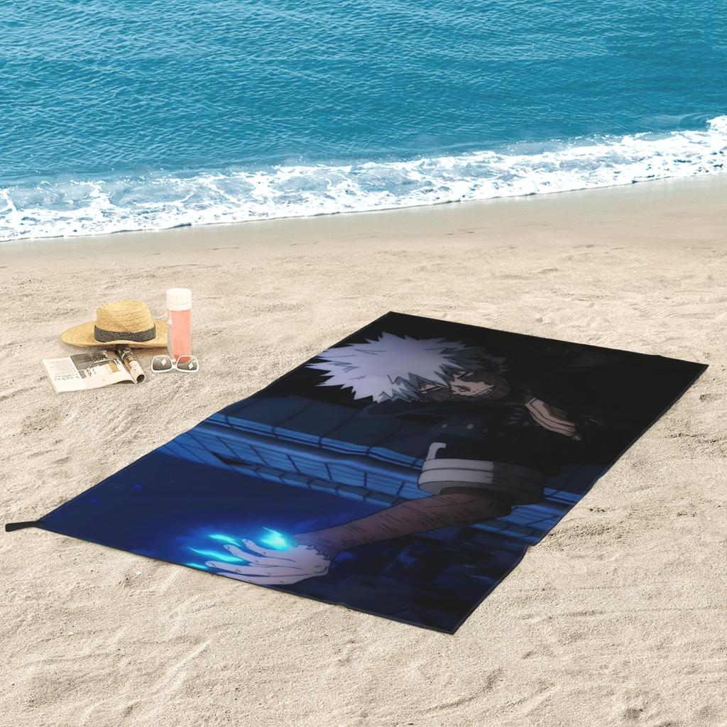My Hero Academia Dabi Anime Manga MHA Blueflame Beach Towel Soft Microfiber Quick Dry Absorbent Quick Towels For Swimming