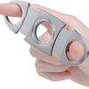 Portable Double-Edged Stainless Steel Cigar Cutter with Large Caliber and Extendable, Sharp Blades