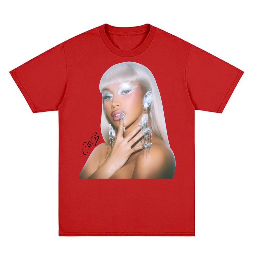 Cardi B Album TShirt Street Hip-hop Rapper Short Sleeve Korean StyleTees Top Summer 100%CottonTshirt Sudaderas ComfortableTees
