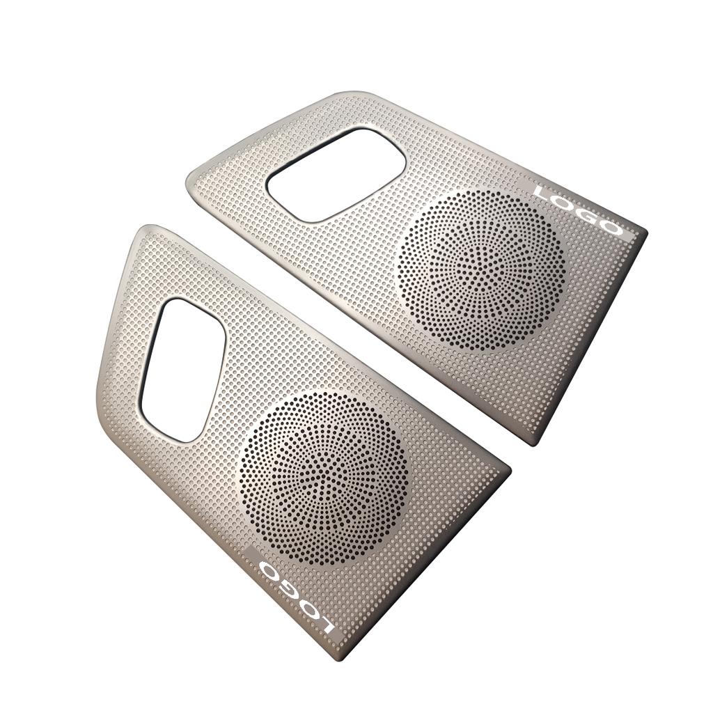 2pc Stainless Postern Door Speaker Audio Ring Cover Trim Fit for Ford Everest Endeavour 2015 2016 2017 2018