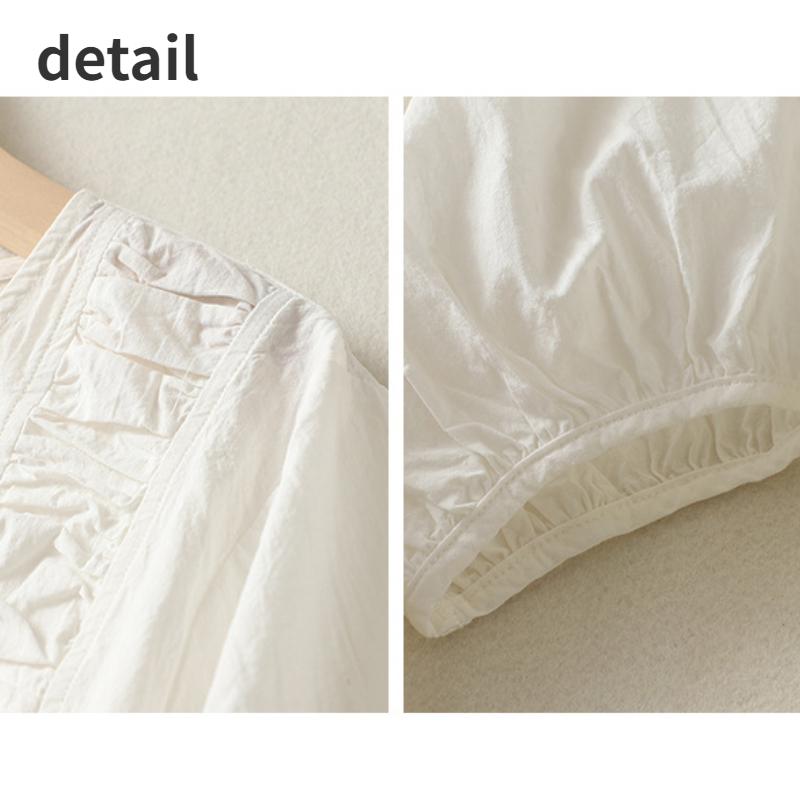 Summer Women Cotton Short Sleeve Crew Neck Ruched Siolid Pullover T-shirt Casual Fashion Breathable Lightweight Soft Comfortable Work Vacation Top