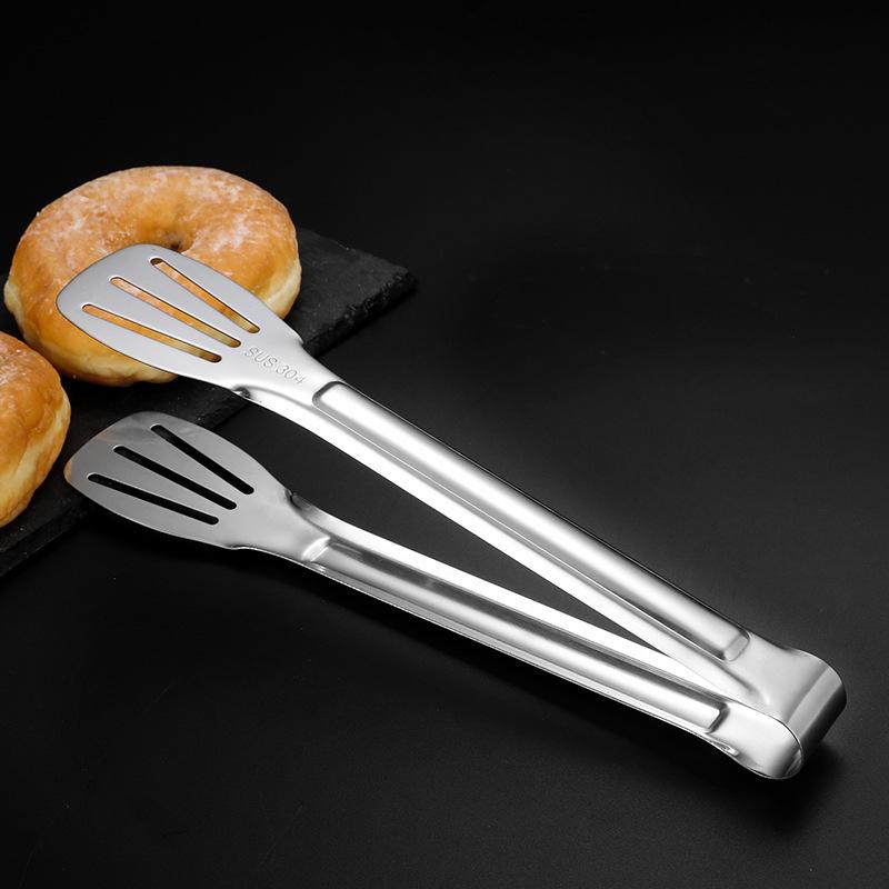 304 Edelstahl Küchenzange für Barbecue, Steak, Brot und Kuchen