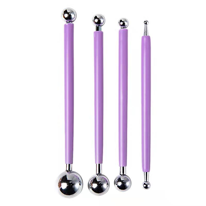 

4-Piece Clay Sculpting Tool Set: Dotting Pen & Embossing Stick