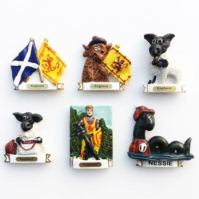UK Spain Magnet Refrigerator Fridge Magnet Sticker 3D Handmade Resin Travel Gift Souvenir Collection Decoration