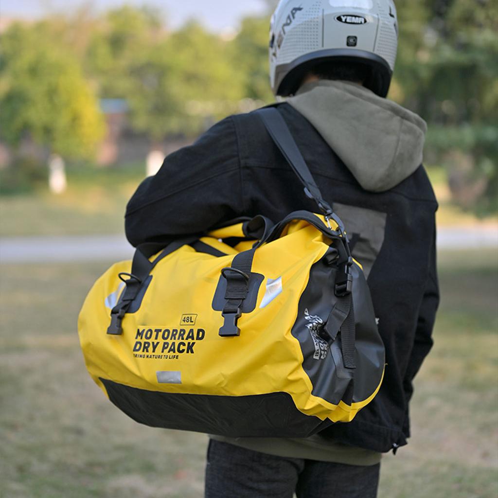 Bolsa de Cauda para Motocicleta Impermeável Bolsa de Selim para Motocicleta Grande Capacidade Mochila de Bagagem para Motocicleta Bolsa de Viagem ao Ar Livre