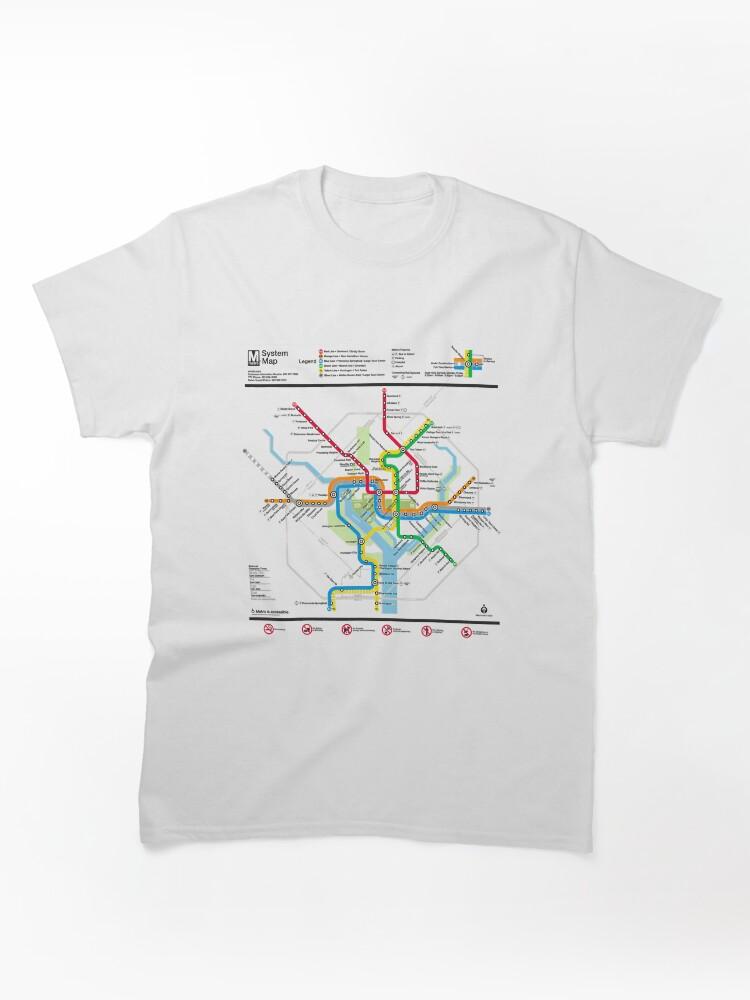 Metro Washington DC Metro Map Silver Line Classic T-Shirt