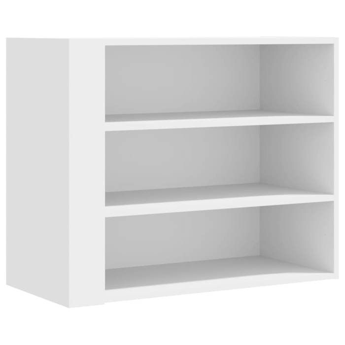 VidaXL Armoire murale blanc 75x35x60 cm bois d'ingénierie, armoire suspendue, placard mural, armoire de salle de bain 848416