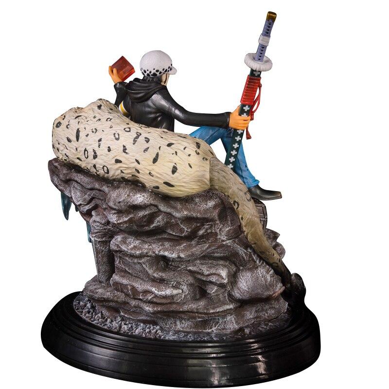 One Piece Action Figure Anime Trafalgar Law Snow Leopard Pvc Model Collection Toy Scene Statue Oversize Desktop Decoration