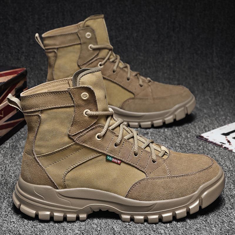 Fashion High Quality New Wear-resistant Outdoor Work Shoes Winter High Top Men's Casual Shoes Versatile Sports Men's Camping Shoes
