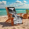 1pc Rammstein3 Beach Towel, Comfortable and Thick, and Swimming/Bath/Picnic/Camping Towel, Suitable for Seaside Beaches