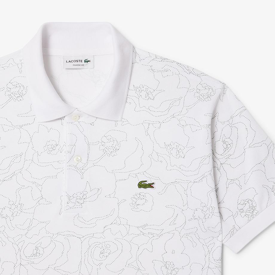 Lacoste Men's Flower Jacquard Short-Sleeve Polo PH3598-54N001