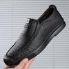 Summer Hollow Out Microfiber Leather Mens Casual Shoes Man's Flat Loafers Office Business Dress Male Work Walking Driving Shoes