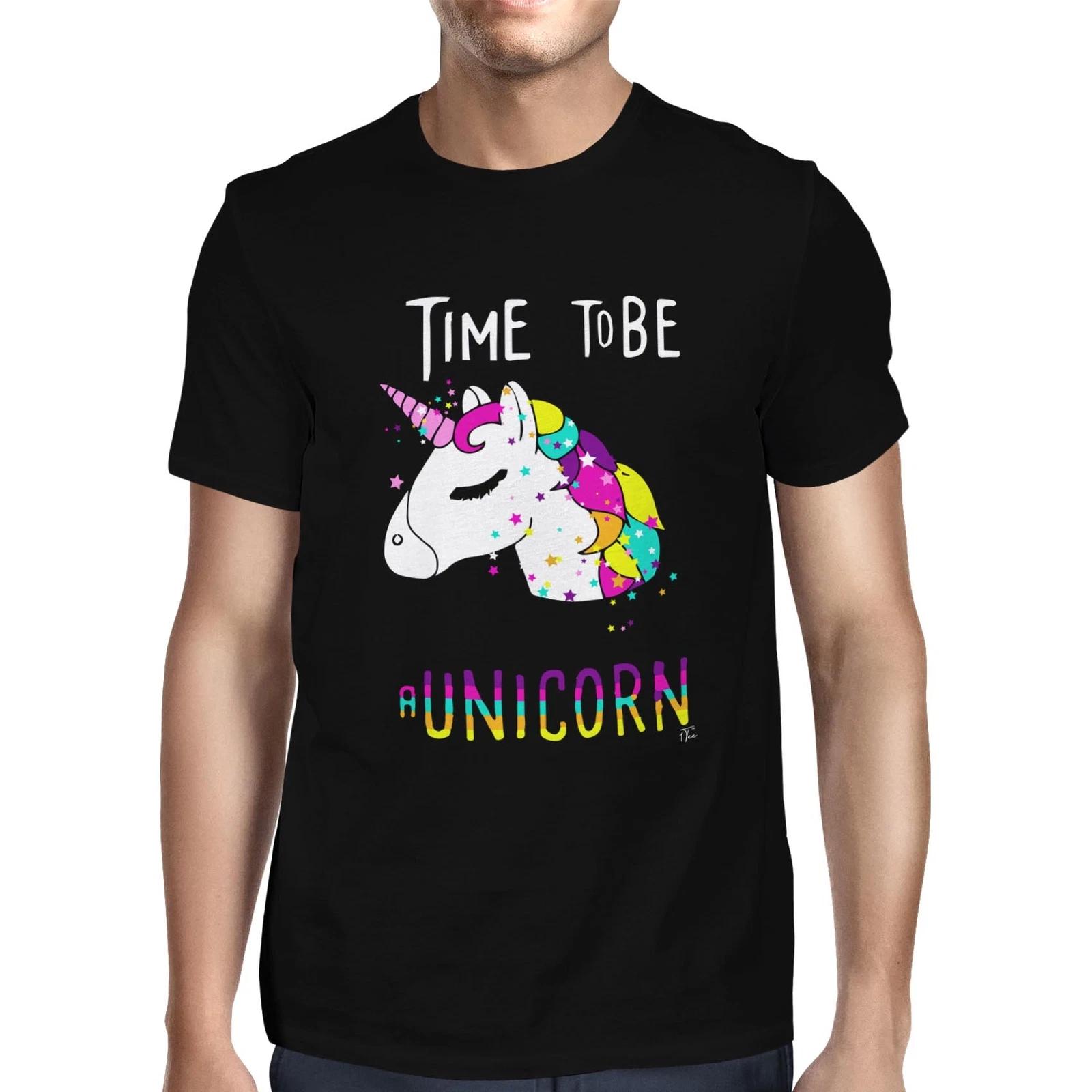 1Tee Mens Time To Be. A Unicorn Magical T-Shirt XXXL