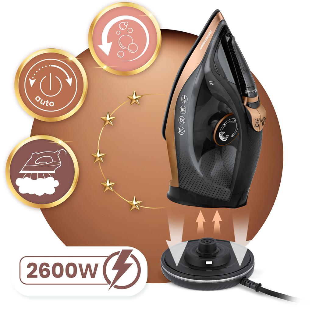 Cordless Steam Iron 2600W Berdsen Bd-333 Ceramic Coating