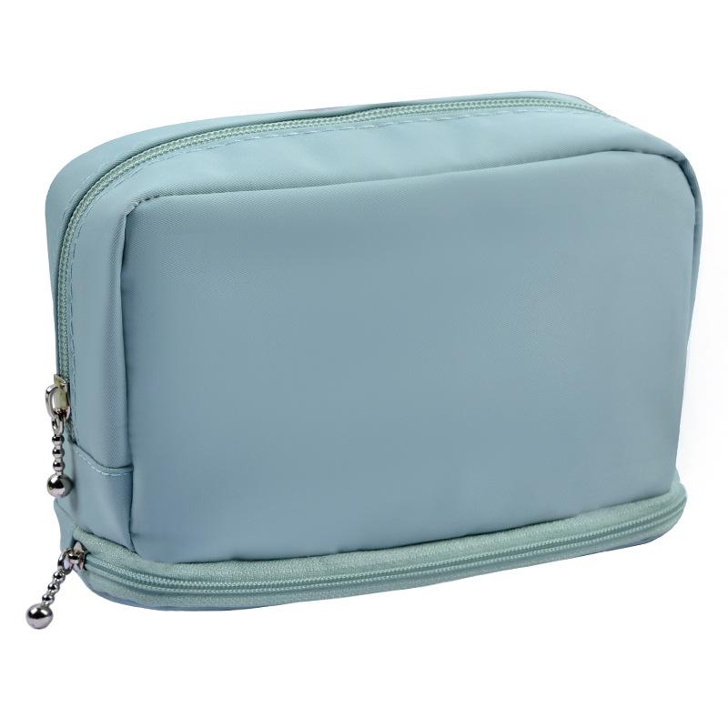 Large Capacity Double Layer Portable Travel Women Cosmetic Storage Bag