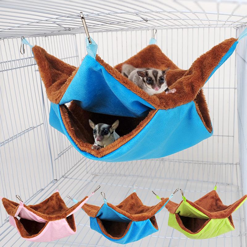 Small Pet Double-layer Warm Hammock Nest Hamster Warm Nest Squirrel Sugar Glider Two-layer Hammock
