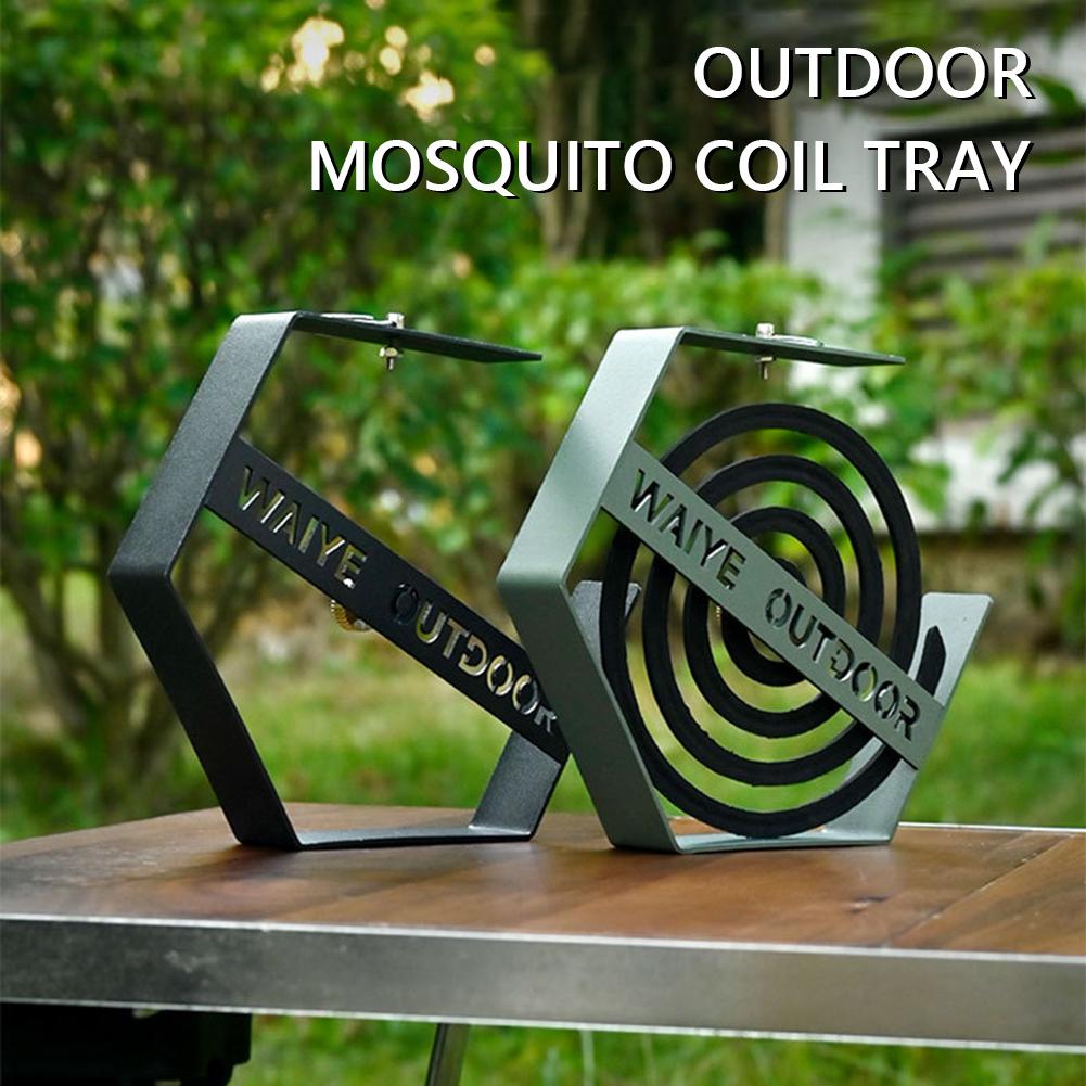 1/2Pcs Camping Mosquito Coil Tray Camping Tool Tourist Hiking Mosquito Coil Holder Camping Supplies Hanging Mosquito Coil Holder