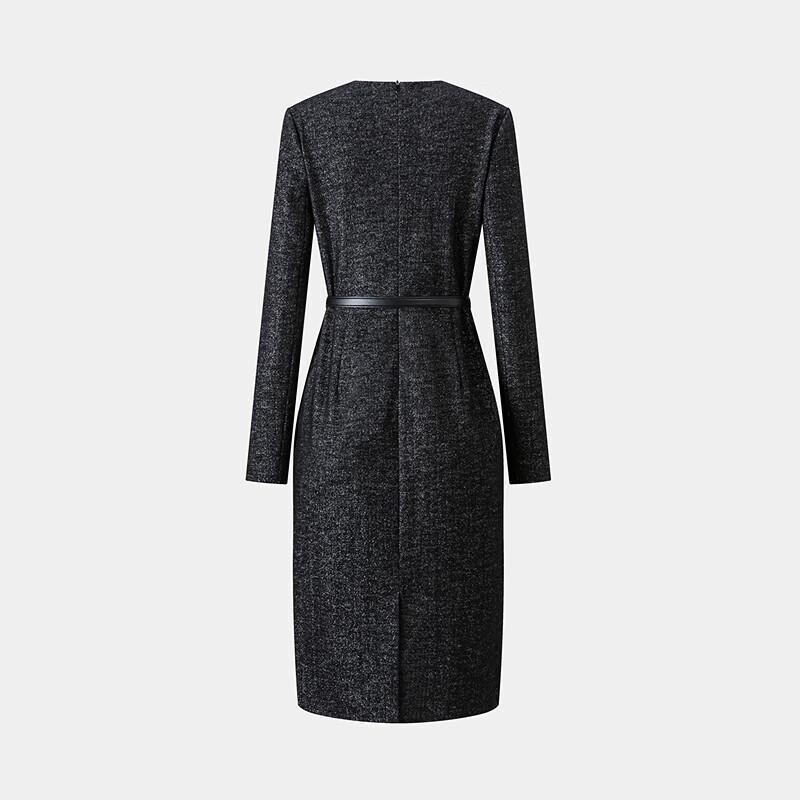 PORTS Women's Wool Blend Layered Patchwork Dress