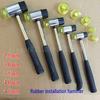 Rubber Mallet with Iron Handle and Replaceable Head