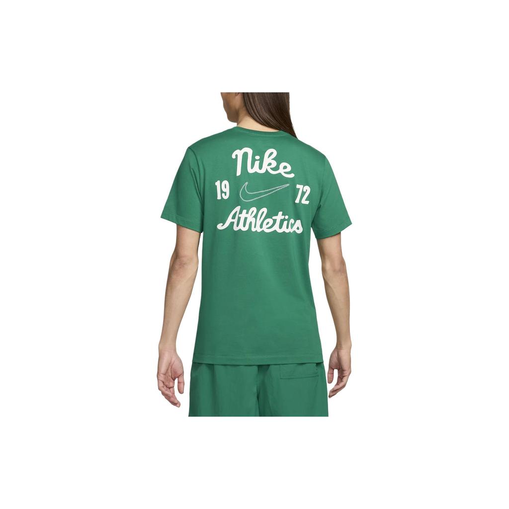 Nike T Shirts Men's Green Crew Neck Moderate Straight Fit FV3773-365