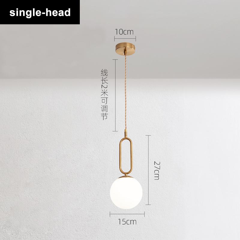 

Подвесной светильник для ресторана, современная барная стойка, дизайнерский светильник с одной головкой, творческая личность, небольшой подвесной светильник для спальни 12W