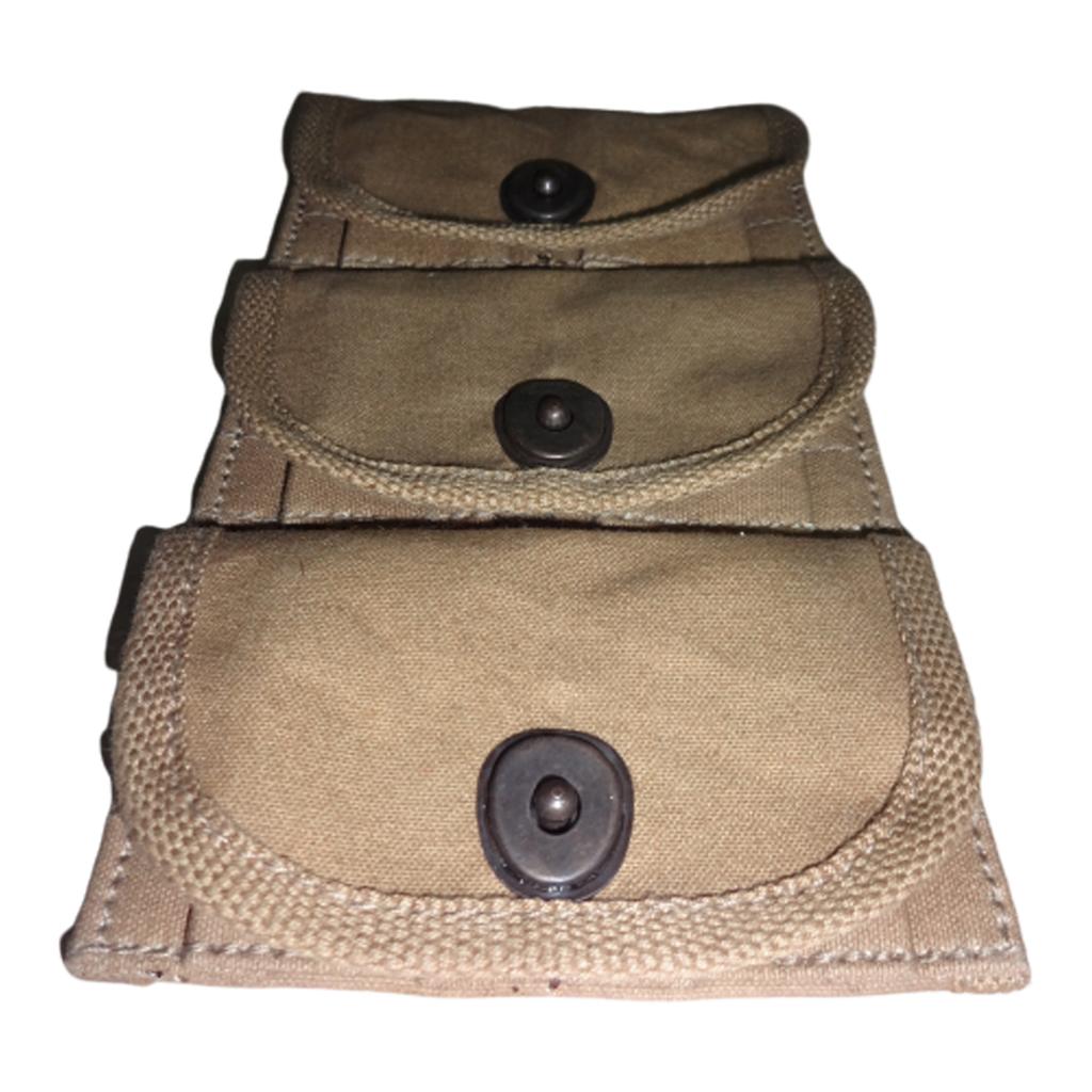 USA Första Världskriget 1917 3-ficks Halvmåneklämma .45 kaliber Pung med Bälte - Reproduktion MX-AE99-ODNP
