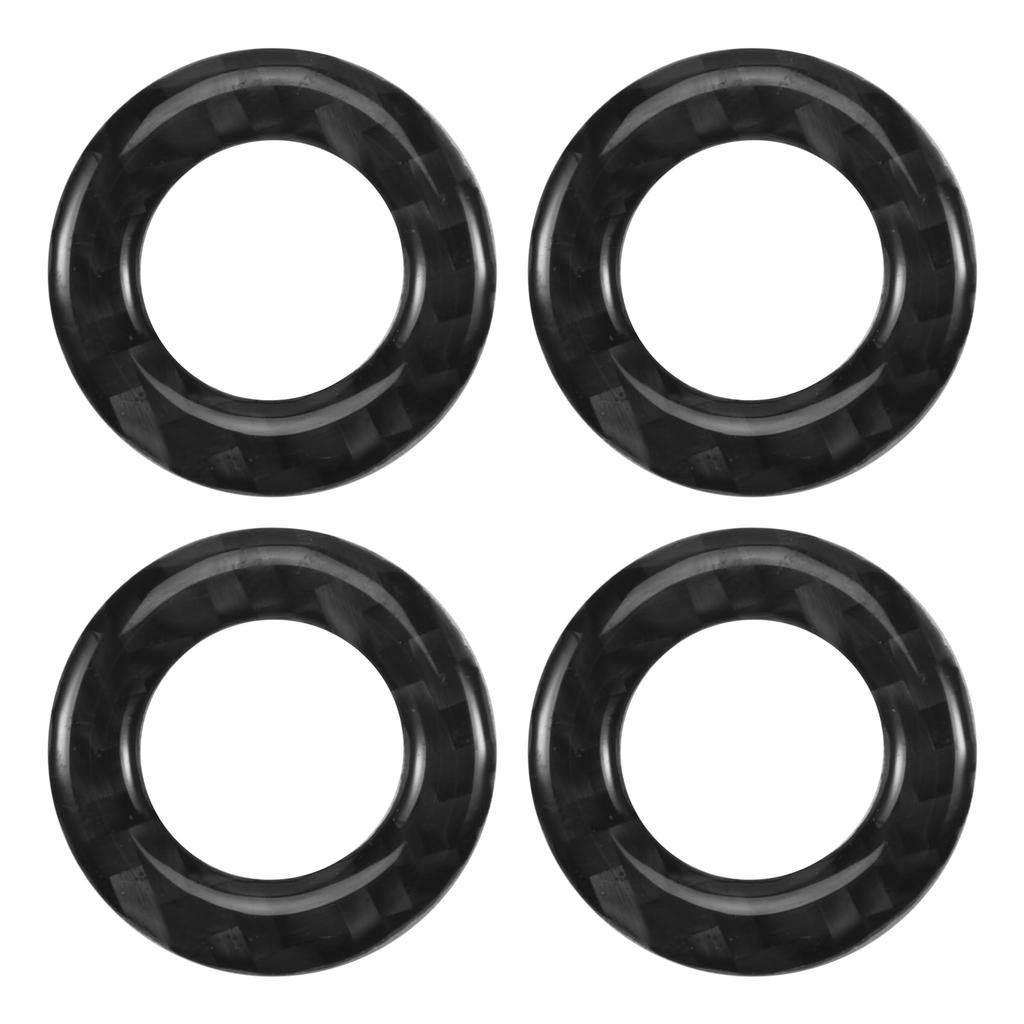 Shufearo Car Door Pin Trim, 4 Pcs Carbon Fiber Door Lock Pin Cover Trim,