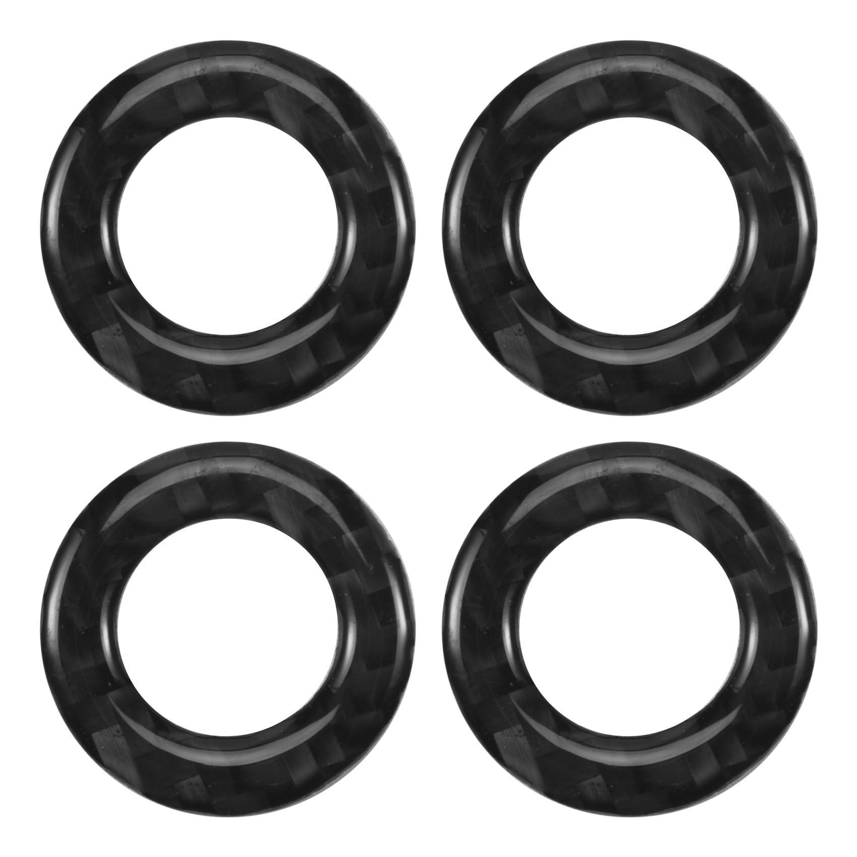 

Shufearo Car Door Pin Trim, 4 Pcs Carbon Fiber Door Lock Pin Cover Trim,