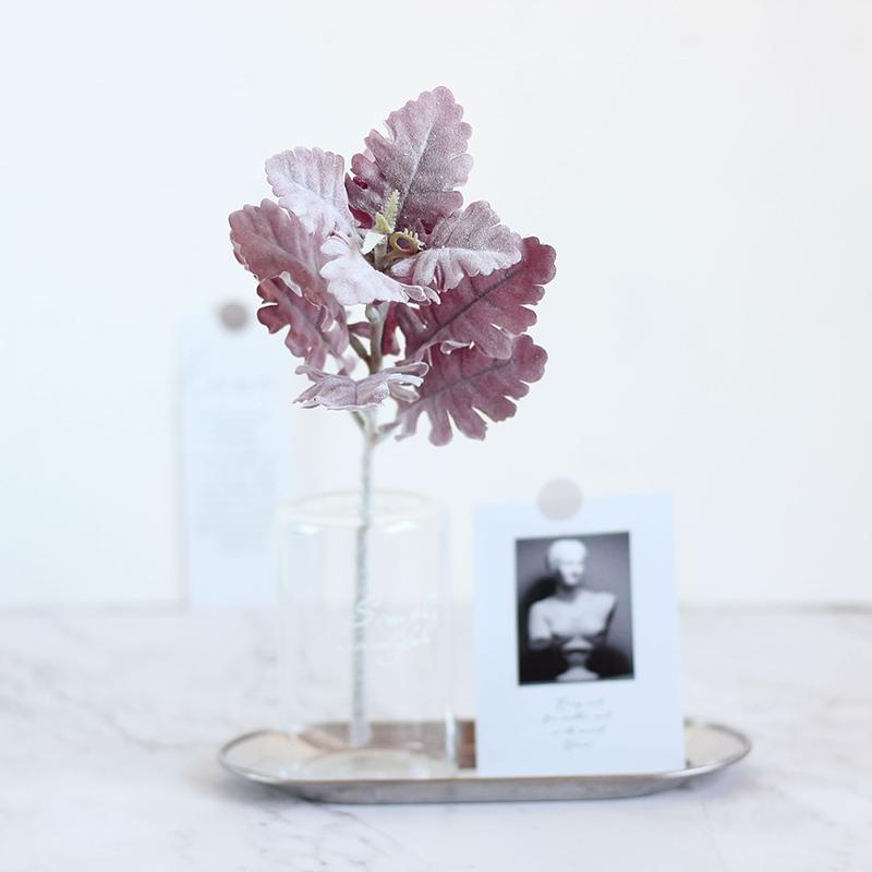 

35cm Ins Wind Simulation Flower Green Plant Simulation Plant Hair Silver Leaf Chrysanthemum Home Decoration Simulation Bouquet 1pc фіолетовий