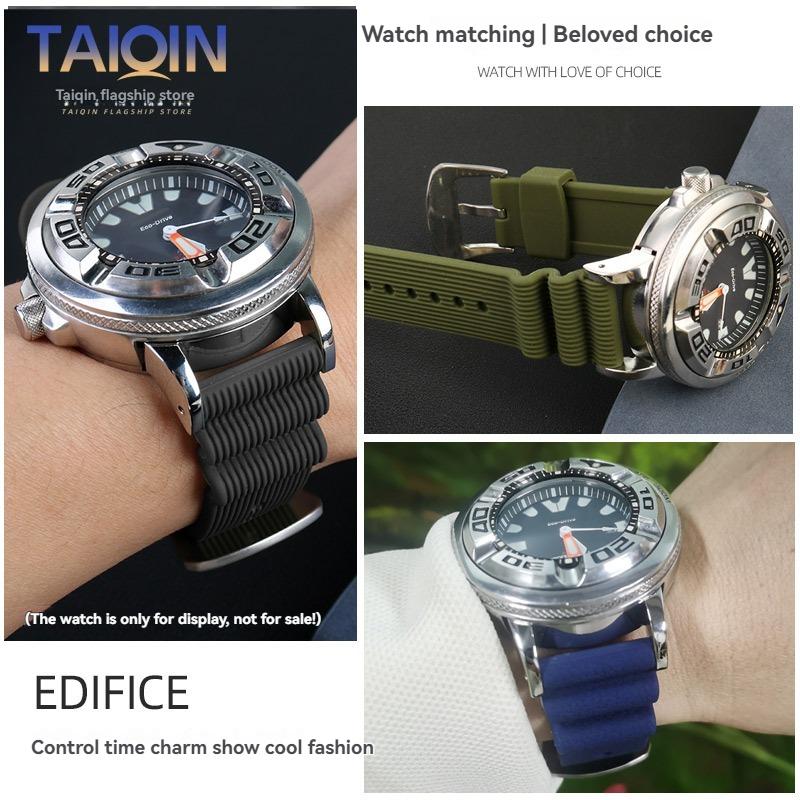 Modified Silicone Watchband For Citizen BJ8050-08E BJ8058-06 Lengthen Little Monster Bracelet Watch Strap Wristband Accessories