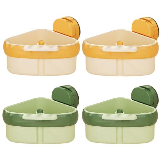 4Pcs Sink Strainer Basket Hanging Sink Strainer Triangular Faucet Sponge Storage Rack Corner Sink Trash Catcher for Food Waste