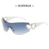 Y2K Hollow Out Sunglasses Women Vintage Rimless Metal Frame Sun Glasses UV400 Protection Fashion Street Photography Eyewear