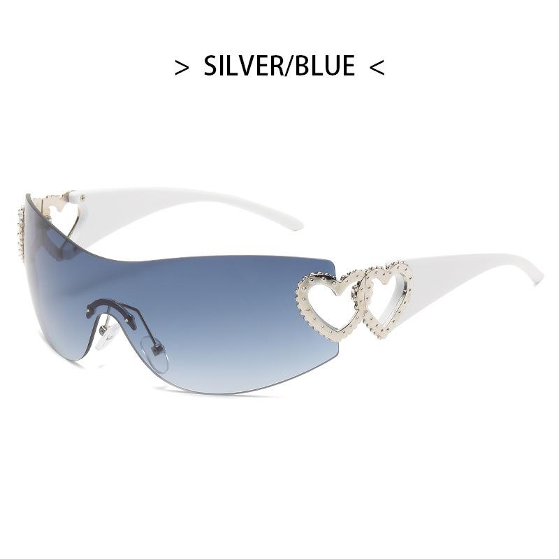 

KLASSNUM Fashion Designer Sunglasses Women 2026 Luxury Trending Y2k Sun Glasses Woman Heart-Shaped Pink Eyewear UV400 Eyeglasses