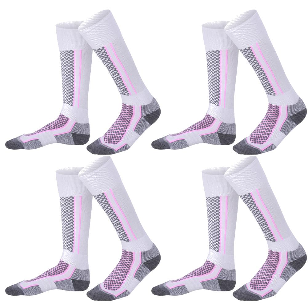 1-5Pairs Winter Warm Ski Socks Anti-slip Thickened Breathable Compression Snowboard Socks Thermal Knee High Hiking Skiing Socks