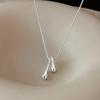 Minimalist and Cool Style Double Water Droplet Necklace Texture Collarbone Chain, Cool and High-end Commuting, Versatile for Daily Use