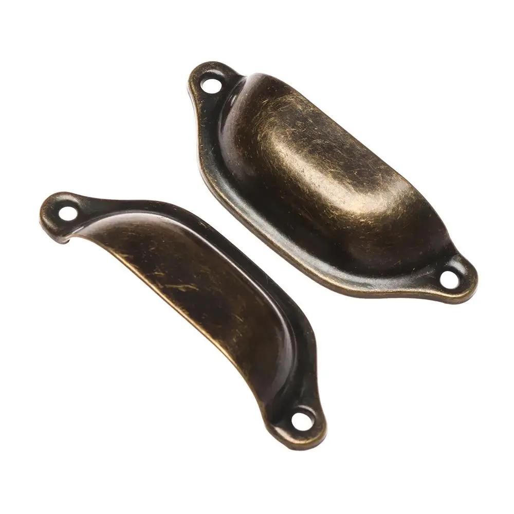 2PCS Cupboard Retro Furniture Dresser Cabinet Antique Brass Wardrobe Pulls Cabinet Pulls Drawer Knob Door Handle