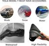 4PCS Non Perforated Mud Flaps For Tesla Model Y/3 2021-2026 No Splash Guards TPE Plastic Fender Mudguards Car Exterior Accessori