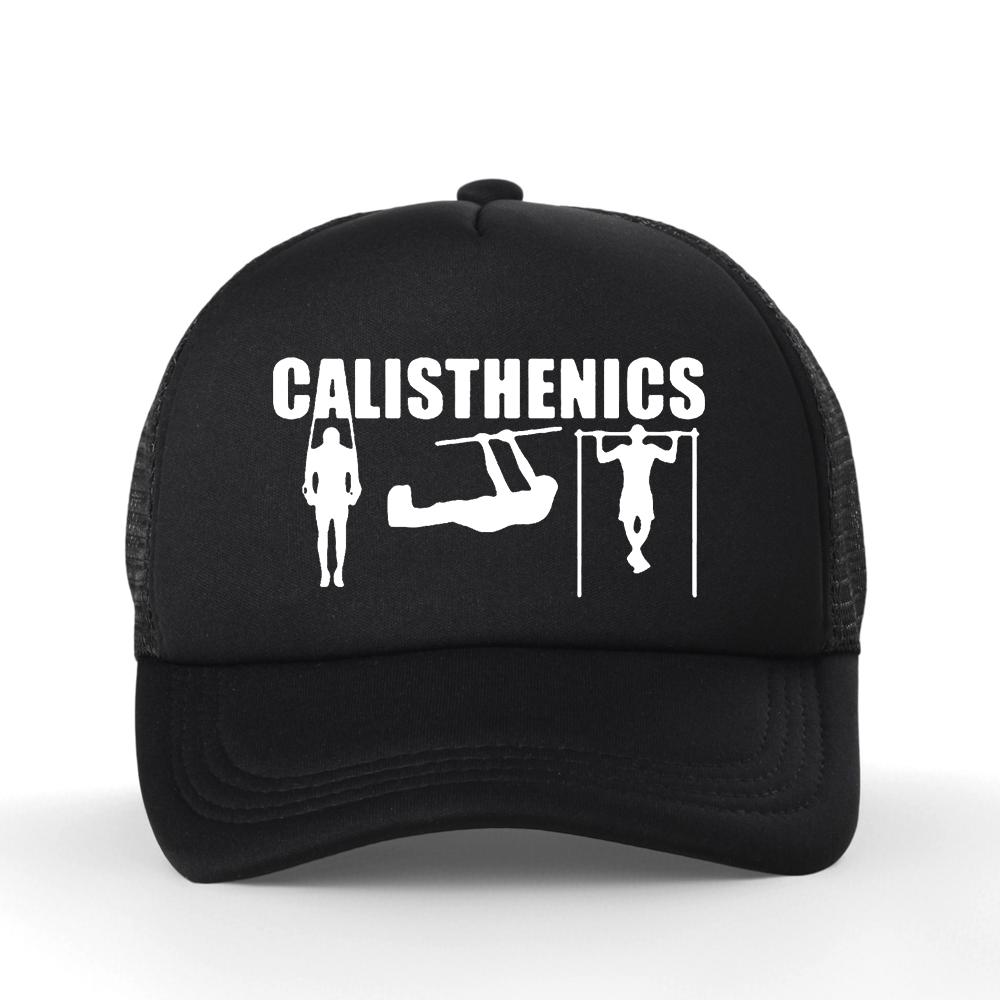 Calisthenics Mesh Breathable Trucker Hat Unisex Summer Harajuku Pop Bodybuilding Sports Baseball Cap Fashion Print Dad Cap