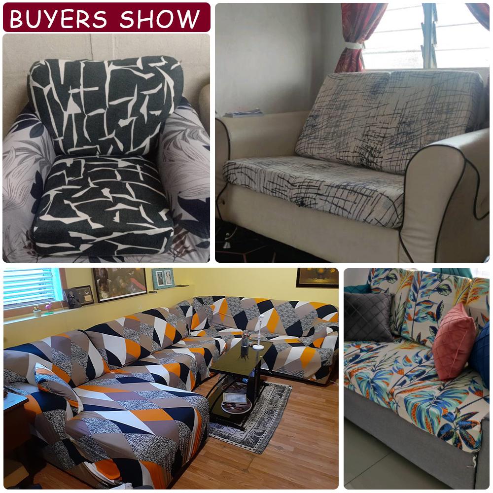 Stretch Printing Sofa Seat Soft Cushion Slipcovers Washable Design Removable Corner Couch Covers Furniture Decoration For Hotel Living Room Room