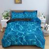 3D Ocean Waves Bedding Set Queen Size Soft Summer Sea Beach Duvet Cover Set Hawaiian Tropical Print Comforter Cover Pillowcases